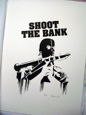 ART PRINT SHOOT THE BANK EDITION 10/10. SIGNED