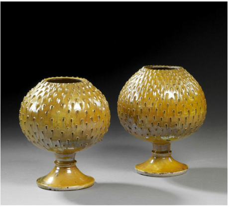 majolique deruta vase 1 Deux vase majolique de Deruta   Céramique Design & Moderne
