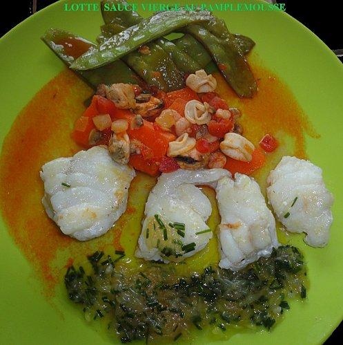 LOTTE SAUCE VIERGE AU PAMPLEMOUSSE