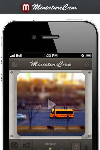 MiniatureCam sur iPhone, pour prendre des photos avec ''effet miniature''...