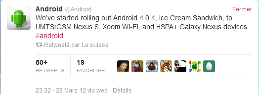 Android 4.0.4 arrive sur vos téléphones