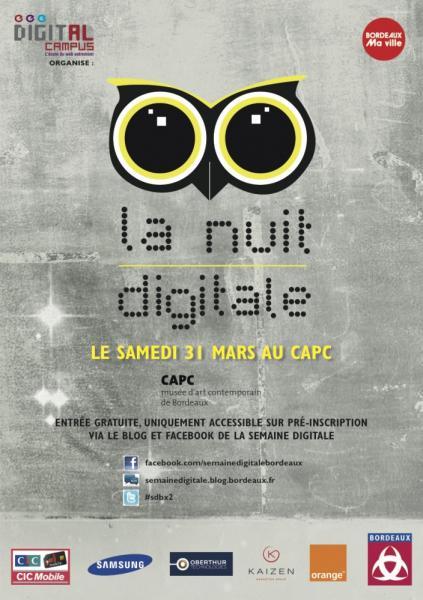 Actu Bordeaux - Le CAPC accueille La nuit digitale le 31 mars, Semaine Digitale et expériences digitales au rendez-vous !