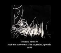 Le Japon et le peintre calligraphe  Georges Mathieu.