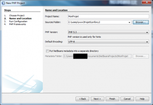 Création d’un premier projet Symfony 2 avec NetBeans sous Windows 7