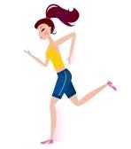 courir, femme, fitness, jogging