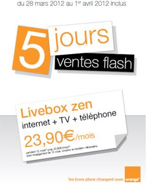 orange vente flash livebox zen La Livebox zen dOrange en promo