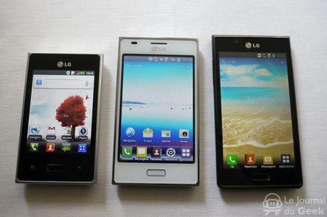 Photos des LG Optimus L3, L5 et L7