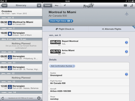 tripit ipad voyages iPad : 14 applications pour les voyageurs d’affaires