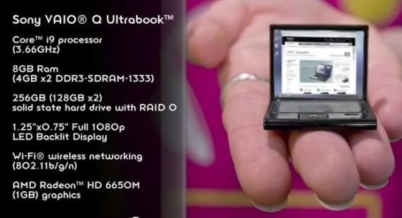 screenshot 05 572x311 Sony dévoile son VAIO Q : le plus petit portable au monde !