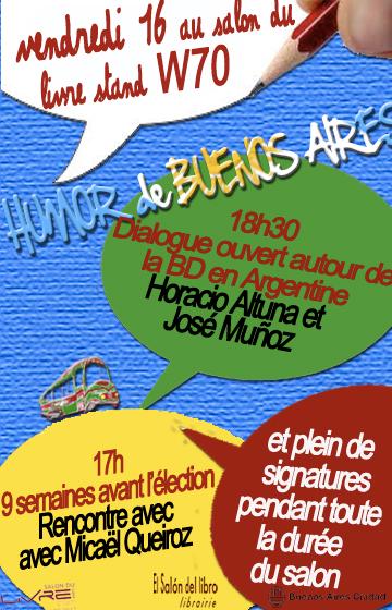 Petit retour au Salon du livre avec Buenos Aires..