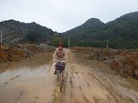 Des chèvres et une pigeonne à Ninh binh