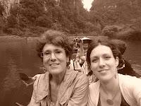 Des chèvres et une pigeonne à Ninh binh