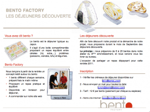 Bento Factory, start-up de Rémi et Fabrice, CPi Alumni