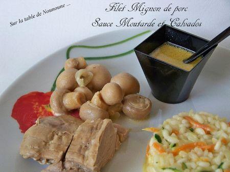 Filet Mignon de porc sauce moutarde et calvados 2