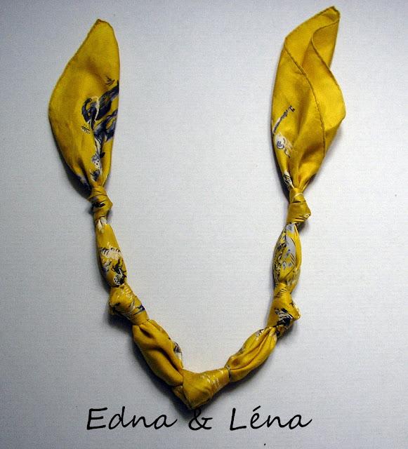 COMMENT FAIRE UN COLLIER AVEC UN FOULARD