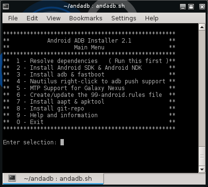 andadb2 11 Ubuntu   Installer en toute simplicité les outils Android adb, aapt, apktool, ...