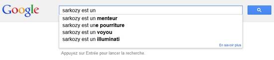 sarkozy : google autocomplete