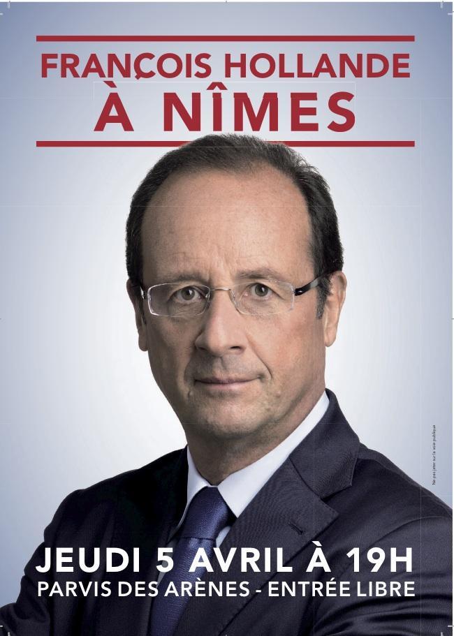 François Hollande à Nîmes jeudi 5 avril à 19h face aux Arènes
