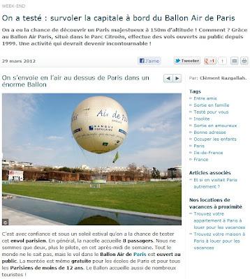 On a testé : survoler la capitale à bord du Ballon Air de Paris
