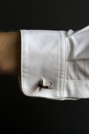 le mouching, fly fishing, trout, cufflinks