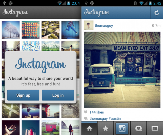 La version Android d'Instagram est disponible !