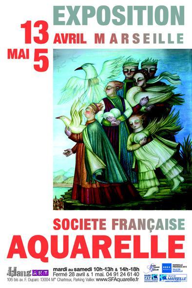 Exposition de la Société française d’Aquarelle au Hangart à Marseille