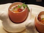 Oeuf cocotte chorizo cuit dans coquille