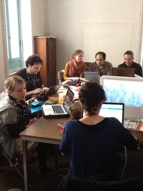 Les étudiants du master Pro Scénario Paris Ouest en pleine action