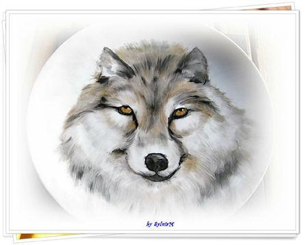mon loup en peinture américaine