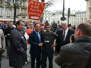 En septembre, le candidat PS s'était engagé à venir sur le site de fabrication de chariots élévateurs. Il passera finalement à Creil, mais pas à Montataire.