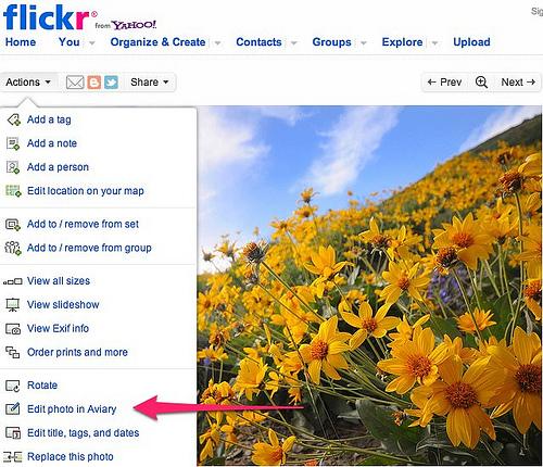 Aviary Flickr remplace Picnik par Aviary