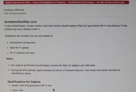 Apple reconnaît (en interne) des problèmes de Wi-Fi sur le nouvel iPad 3 Apple reconnaît (en interne) des problèmes de Wi-Fi sur le nouvel iPad 3