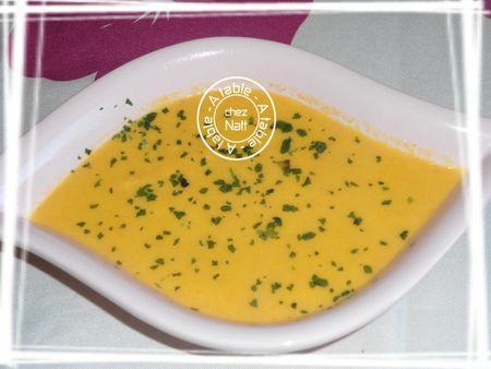 crème carottes et lait de coco