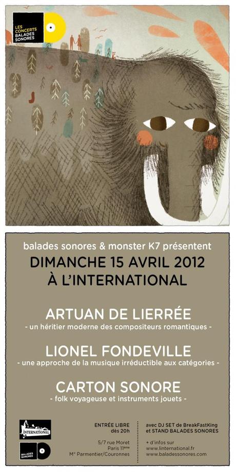 Les Balades Sonores en concert et en showcase – Avril 2012