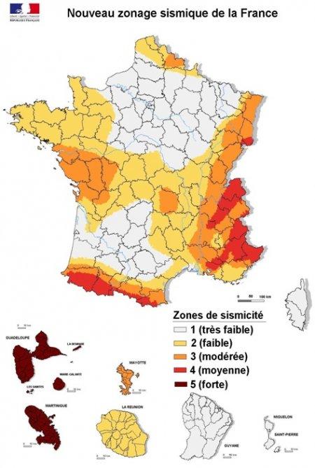 zones de risques sismiques