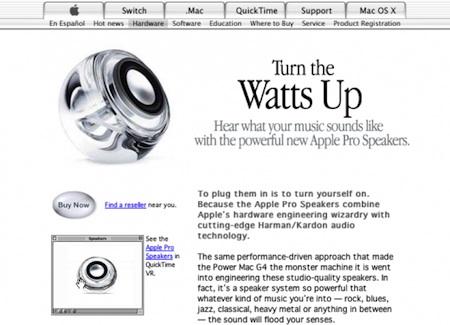 Insolite : une page datant de 2003 encore visible sur le site d’Apple