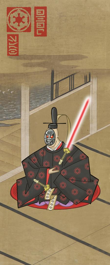 Les personnages de Star Wars dans le style ukiyo-e