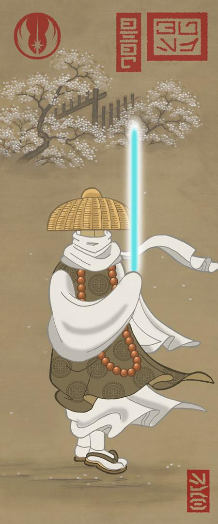 Les personnages de Star Wars dans le style ukiyo-e