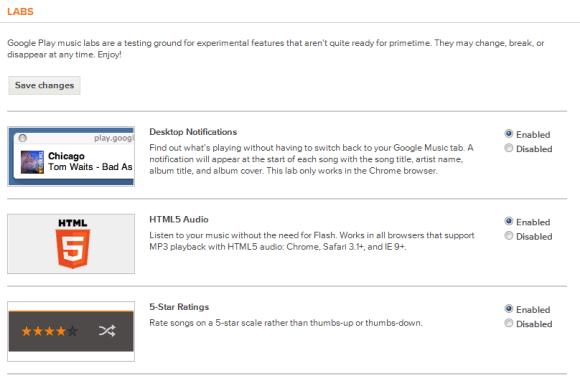 Labs Google : de nouvelles fonctionnalités sur Google Music