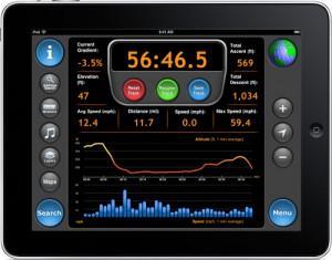 Suivi Dénivellé 300x235 MotionX GPS HD : cartes topographiques multi sports pour iPad et iPhone