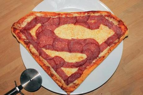 insolite,photos,geek, pizza, superman