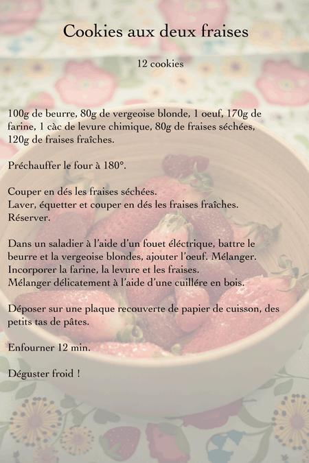 Cookies aux deux fraises
