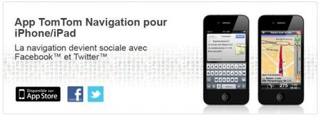 TomTom application iPhone iPad 600x221 Lapplication TomTom sous iOS mise à jour avec du social