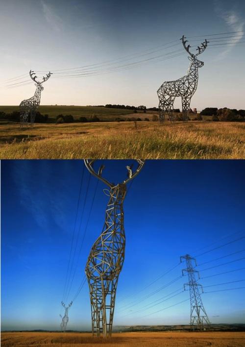 Photo du jour : deer-shaped pylons