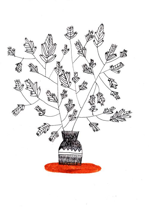 Une plante à colorier.Un weekend bien méritépour se remet...