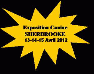 Exposition canine du Club Canin de l’Estrie du 13 au 15 avril 2012 au Centre de Foire de Sherbrooke