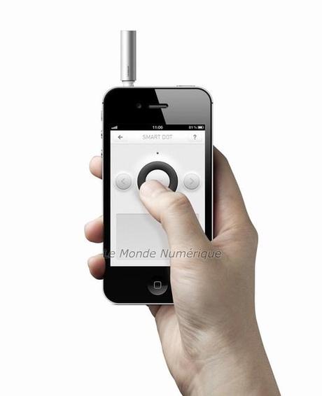 Un pointeur laser pour iPhone 4 et iPhone 4S qui sert aussi de stylet