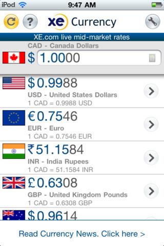 XE Currency, devenir le roi de la conversion sur iPhone ...