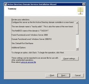 Installation d’un Active Directory sous Windows Server 2008 R2