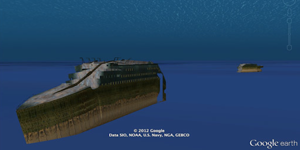 Retrouvez le Titanic sur Google Earth!